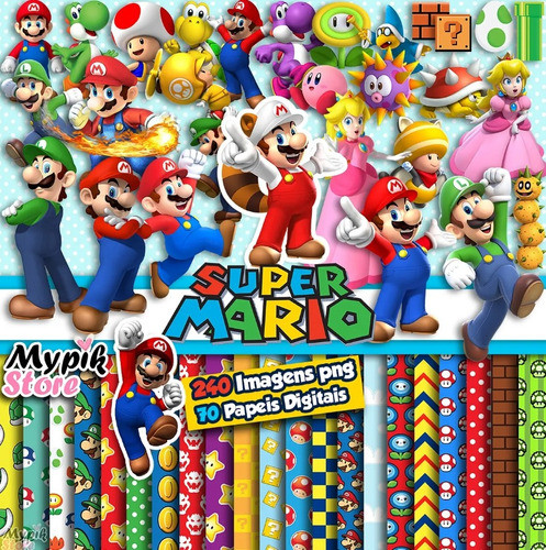 Kit Imagenes Png Cliparts Fondos Super Mario Bros Mp01 0