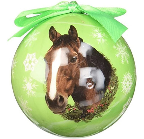 Caballo De Navidad Ornamento Bola Una Prueba De Roturas Fáci 0