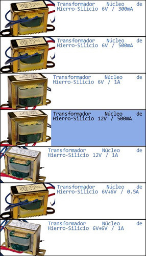 Trafo Fe-si 12vac 500ma 0.5a Fuente-p 1