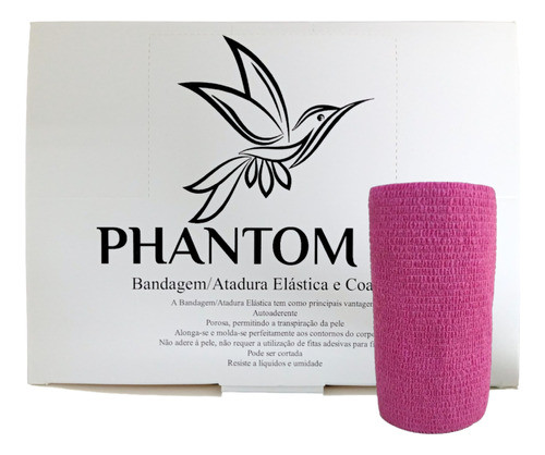 Atadura Vetrap Rosa 10cm X 4,5m 12 Und - Phantom Hk 0