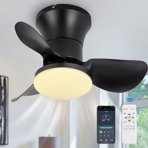 21  Ceiling Fans With Lights And Remote, Small Modern Flush. 0