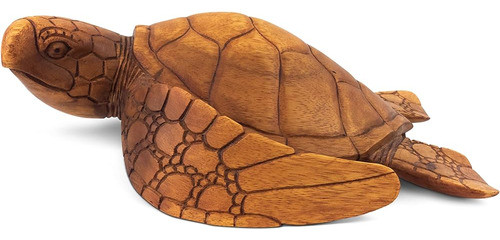 G6 Colección Madera Tallada A Mano Tortuga Tortuga Estatua E 0