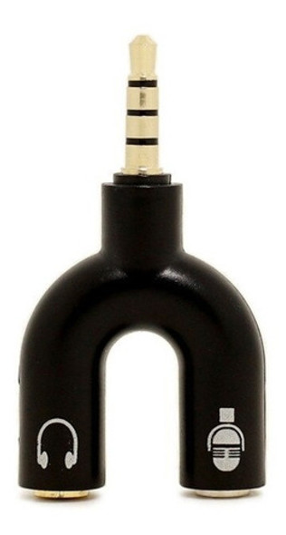 Adaptador Y Splitter De Auricular Mic Trrs Macho A 2 Hembras 0