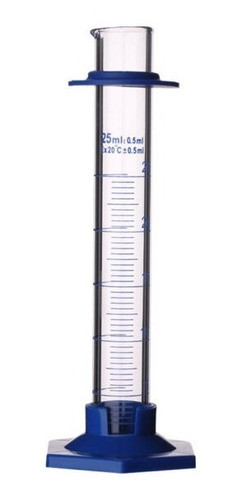 Probeta 500 Ml Base Plástica (escala 0,5) Boro 3.3 Everglass 0