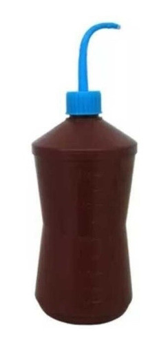 Almotolia Plástica Graduada Ambar 250ml Bico Curvo 2 0