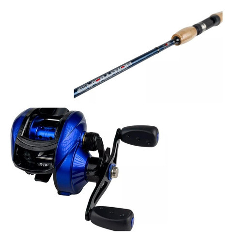 Pack X2 Caña Evolution 1.95m 1 Tramo + Reel Huevito Redfish 0