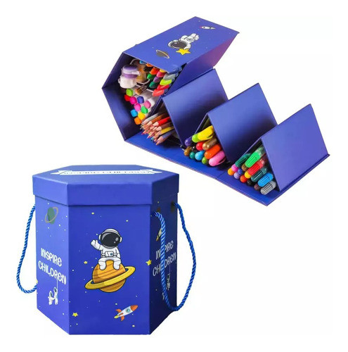 Set De Arte Y Dibujo 93 Piezas Box Astronauta Ltf Shop 0