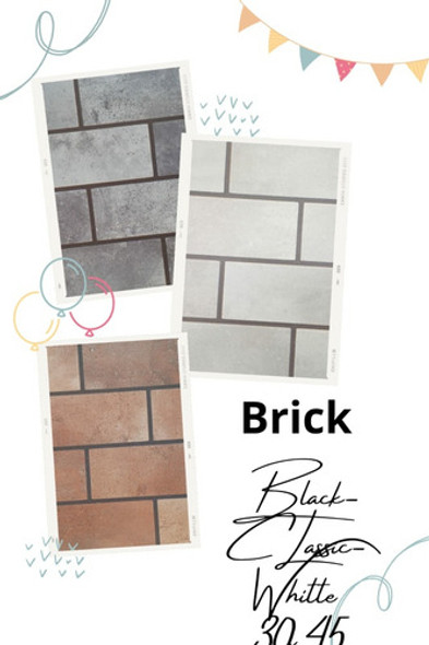 Cerámica Brick Black 30x45 Cortines 1ra Calidad 1