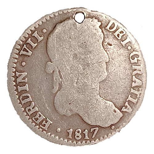 Potosí 1 Real 1817 Pj Reg. Plata Cj 89.2 Fernando Vii Perf. 0