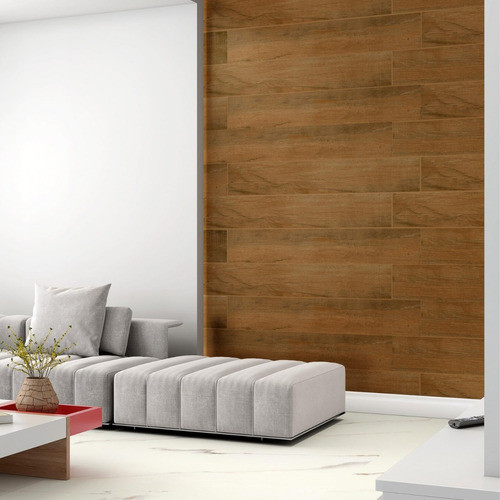 Porcelanato Revestimiento Piso/pared Amazon Brown 18x113 Cm 1