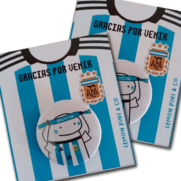 35  Pines Souvenirs + Tarjeta Flork Argentina 38mm 0