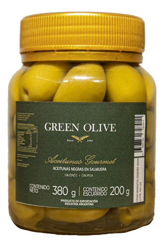 Aceitunas Verdes Green Olive N° 00 X 200 Gr. Esc. Pet 0