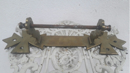 Antiguo Porta Rollo Ph, Bronce, Grande, Impecable, Sano. 1