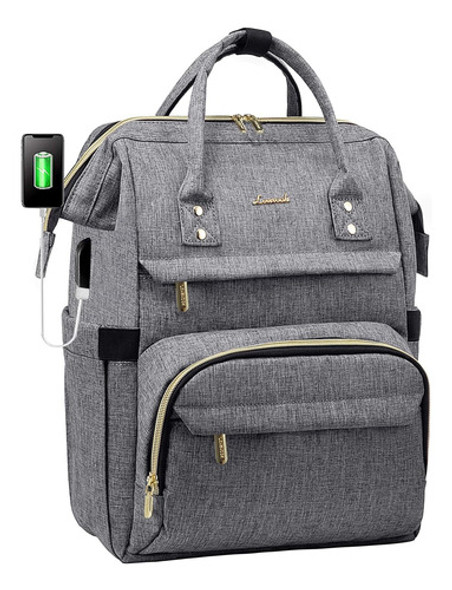 Mochila Laptop Notebook Trabajo Viaje Estudio Imperm. Bolso 0