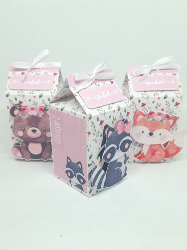 Animales Del Bosque Milkbox 3dbolsita Golosinera X15u 1