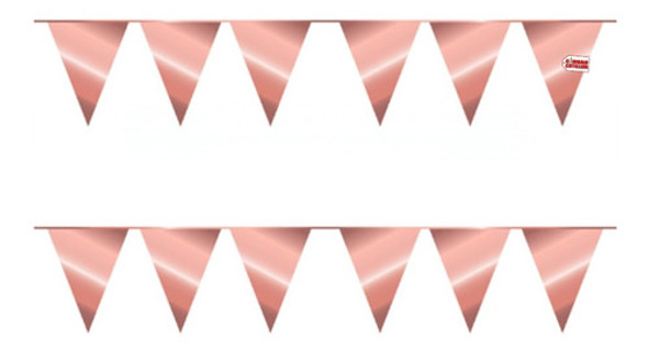 Banderín Guirnalda Rosa Gold Metalizado - Ciudad Cotillón 0