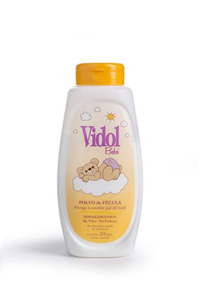 Bulto X 12 Unid. Vidol Bebé Polvo De Fécula Talquera X200grs 0