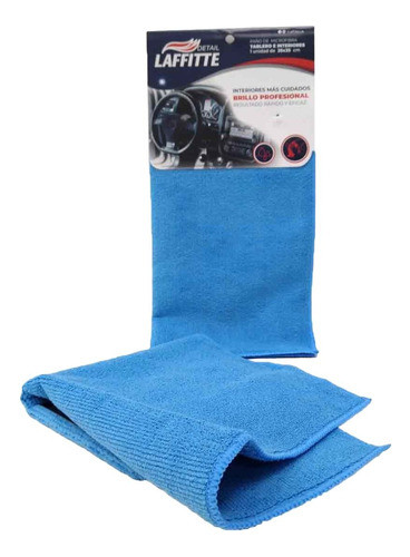Pack X 10 Paño Microfibra Detail 35x35 Laffitte Azul 0