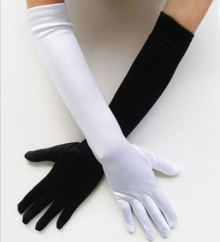 Guantes Blancos De Fiesta, 15años, Novias, Etc.licra.estreno 0