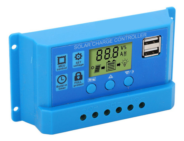 Controlador De Carga Solar Pwm Lcd Display Parâmetro Ajustáv 1