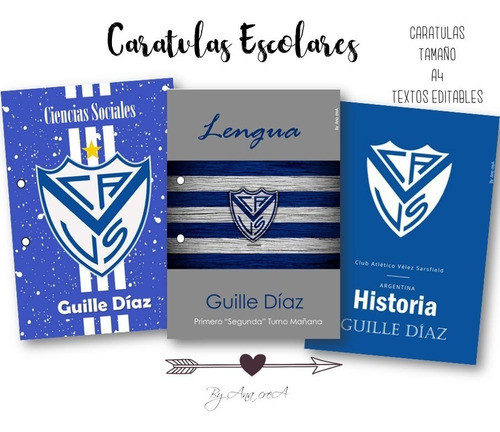 Caratulas Imprimibles Tamaño A4 C A Vélez Sarsfield #1 T Edi 1