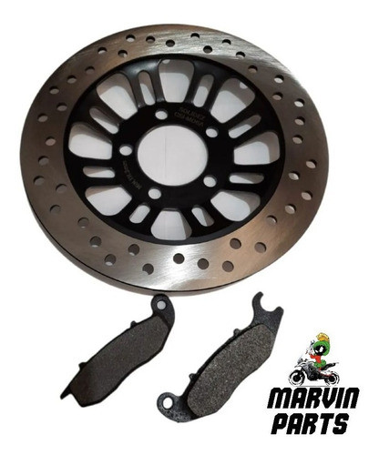Disco Freio Titan 150 Mix Fan 150 Cg 160  + Pastilha Freio 1