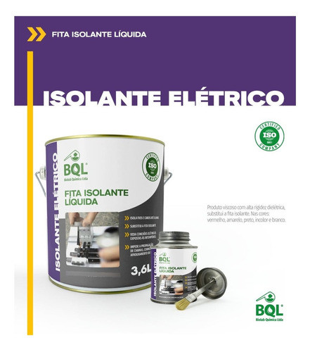 Fita Isolante Líquido Incolor Isola 8.000volts -  3,6 Litros 1