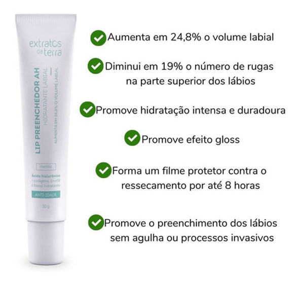 Hidratante Labial Lip Ah Aumenta Lábios Extratos Da Terra 1 Hidratante Labial Lip Ah Aumenta Lábios Extratos Da Terra 1