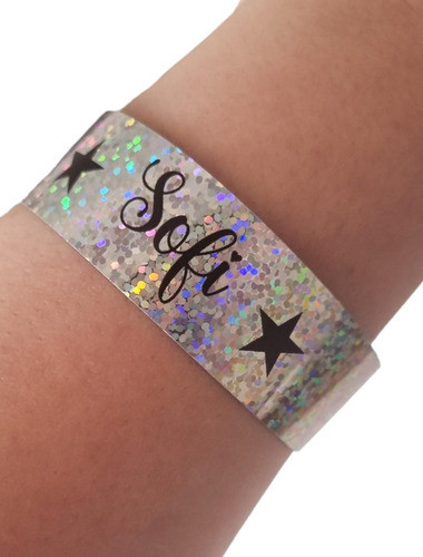 50 Pulseras Vip Brillos 15 Años Boda Personalizadas 0