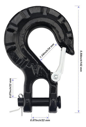 Gancho Deslizante 3/8, Gancho De Guincho Para Serviço Pesado 1