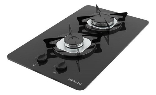Cooktop 2 Bocas Preto Inox Mesa Em Vidro Nardelli 0