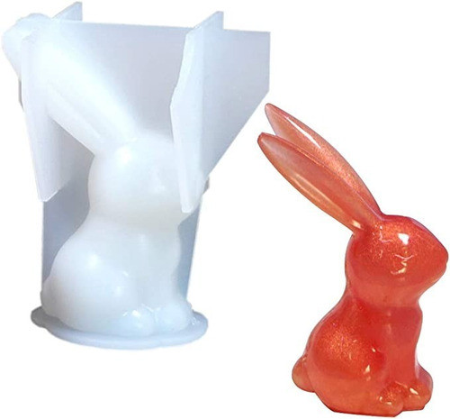 Molde Silicona Para Resina Epoxy Conejo Orejas Vela Jabon 0