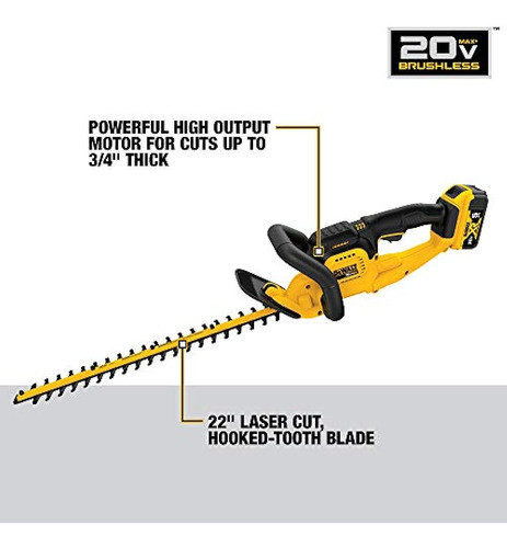 Dewalt Dcht820p1 20 V Max Hedge Trimmer Con 5ah Pack 0