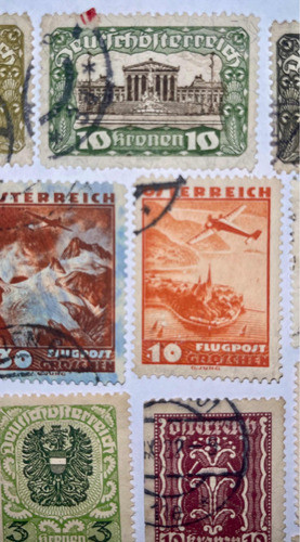 Sello Correo Austria Antiguo 18 Estampillas De Colección 1