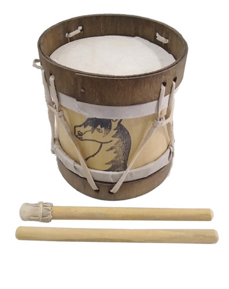 Bombo Criollo Para Niños Con Palillos 17x17cm 0