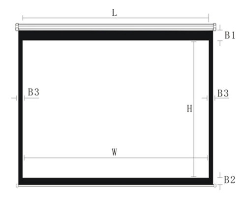 Pantalla Proyector Brateck 108  16:9 Peba77 Retractil Colgar 1