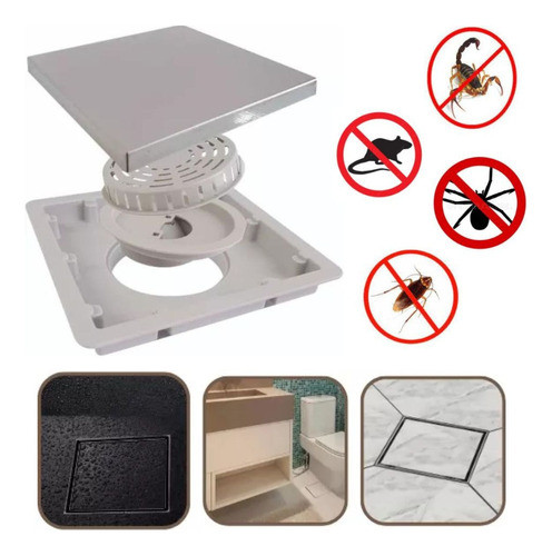 Ralo Oculto 15x15 Fechamento Automático Piso / Porcelanato 0
