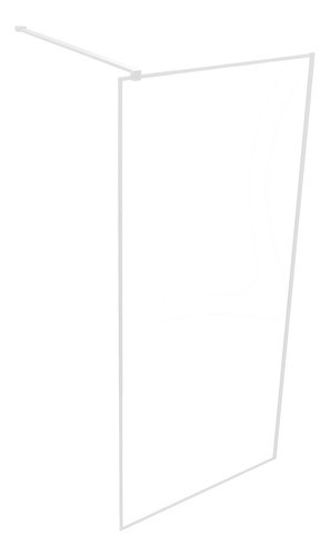 Mampara De Baño Línea Glassic Blanco Paño Fijo 1000 X 1900mm 0