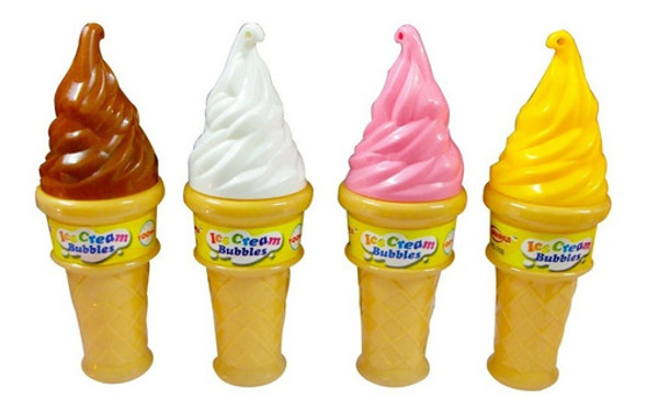 Set 10 Burbujeros Helado Color Souvenir Cumpleaños Niño Niña 0