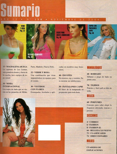 Revista Look N°158 Año4 Noviembre 2004 70moldes Costura 1