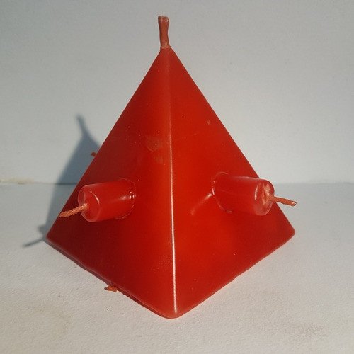 Velon Piramidal 5 Mechas Rojo 1