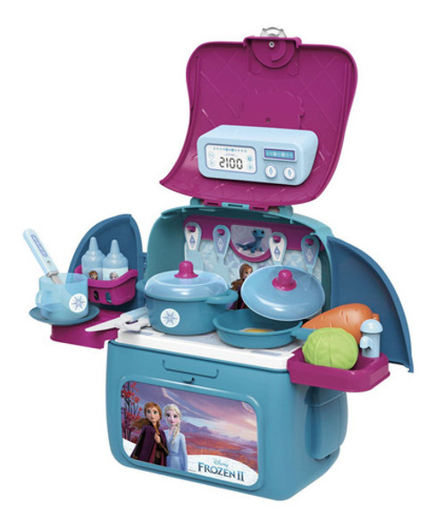 Valija Mochila Frozen Cocina Set Backpack Con Accesorios Ful 0