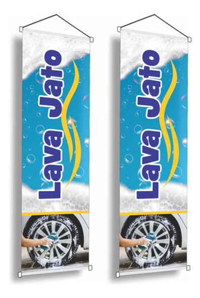 Kit 2 Banners Substitui Wind Banner - Lava Rápido Jato 0