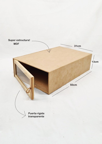 Caja Organizadora De Botas En Madera Rígidas Visor Acrílico 1