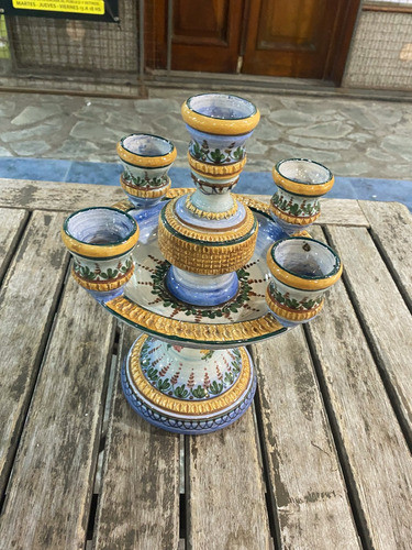 Candelabro De 5 Velas Tipo Talavera 0