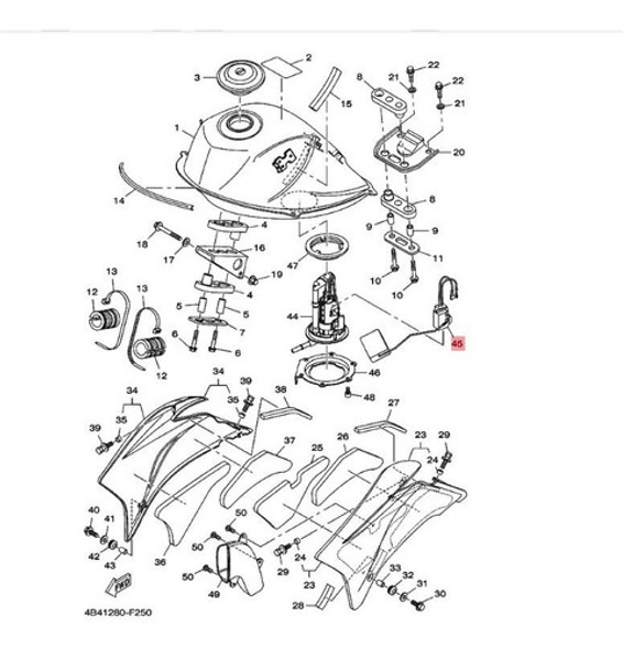 Flotante De Combustible Yamaha Xtz250 - Panella Motos 0