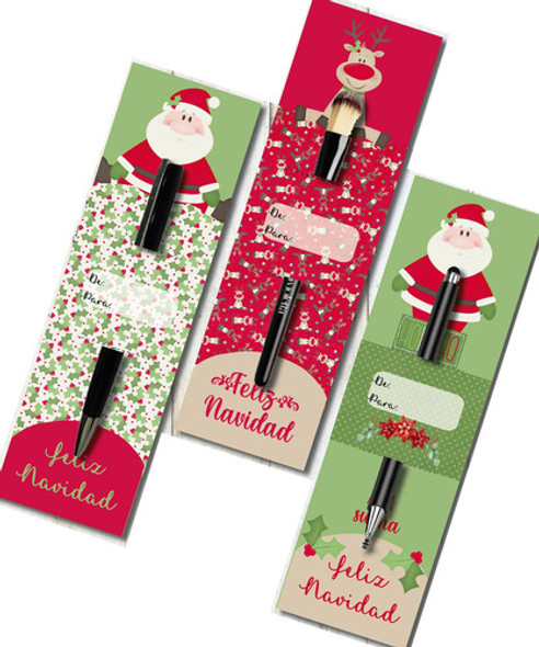 Tarjetas Porta Lapiceras U Otros Navidad - Kit Imprimible 0