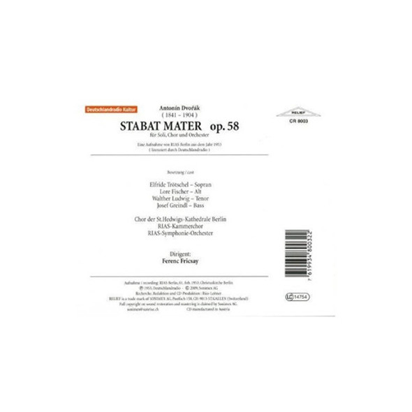 Dvorak/trotschel/fischer/ludwig/greindl Stabat Mater Cdx2 1
