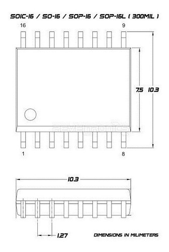 Adaptador Soic 16 Sop 16 A Dip 8 300mil Programador Bios 1