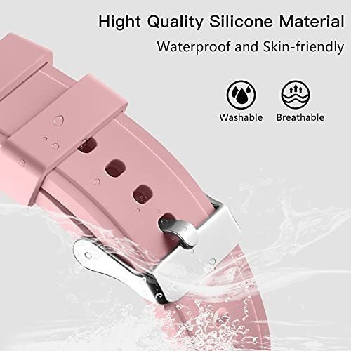 Malla De Silicona Para Galaxy Watch 4 Band 40mm 44mm Rosa 1